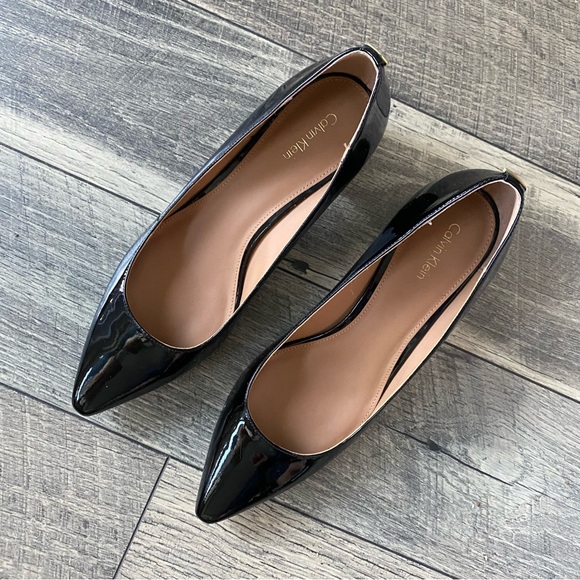 NWT Calvin Klein Natalynn Black Patent Pump Classic Shinny Block Heel Size 11 - Picture 13 of 13